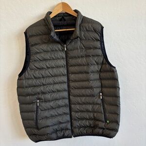 Hugo Boss Men's Vest Zip Up  Puffer , Size XXL, Olive  Green